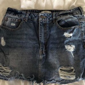 Denim mini skirt